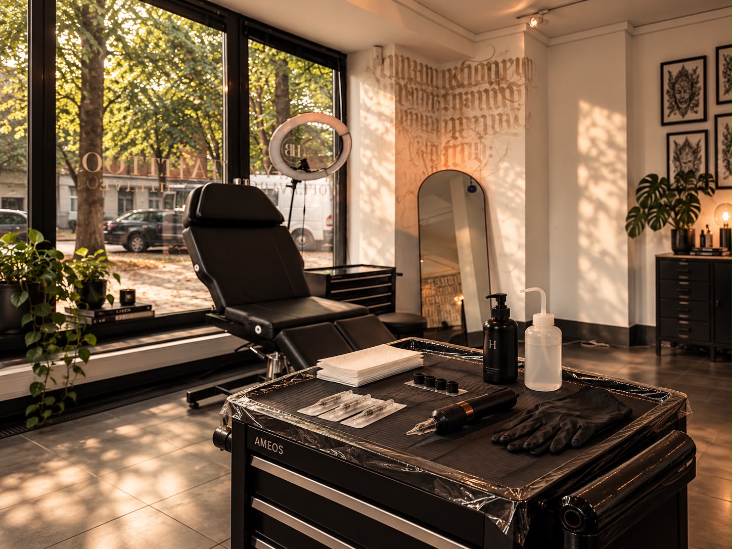 Fine-Line Tattoo Handwerk